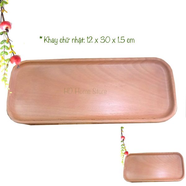 Khay gỗ chữ nhật 30x12cm Khay chu nhat 2